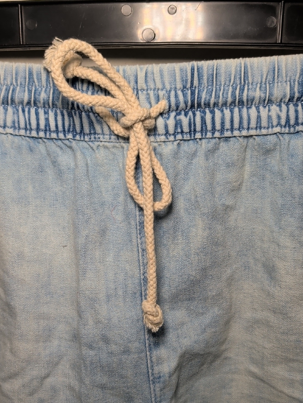 Aerie Light Blue High Waist Denim Shorts 2" Inseam 100% Cotton Women's Size XL - Picture 2 of 6